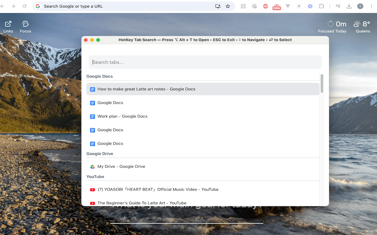 Tab Search